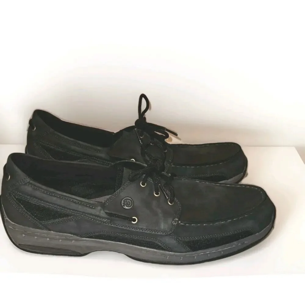 Dunham Men's Captain Black Boat Shoes MCN410BK Size 15